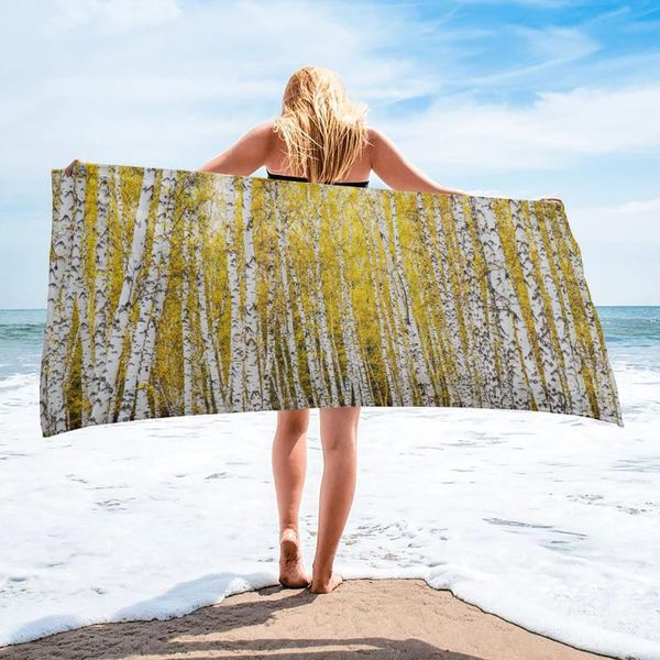 

towel aspen trees autumn woods bath bathroom accessories microfiber beach towels quick-dry for adults
