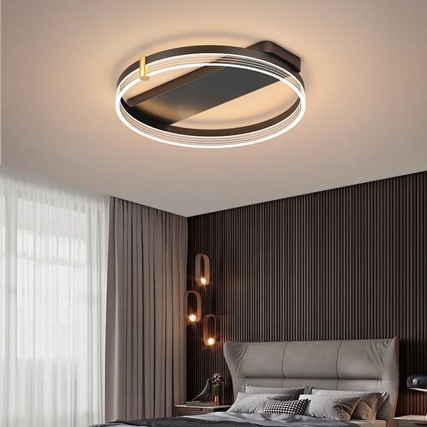 

chandeliers led lighting for bedroom study living room home black indoor luminaire acrylic lampshade drop