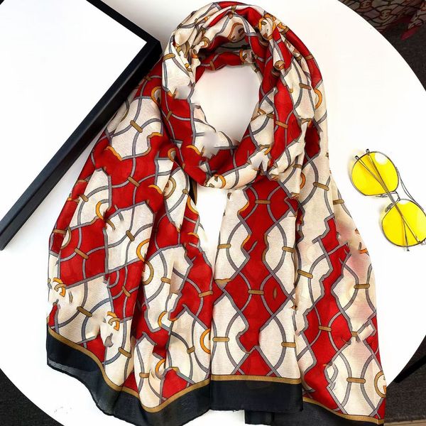 

size 180x90cm 100% silk scarfs euro brand french designers letter pattern printed women gift silk scarves no box, Blue;gray