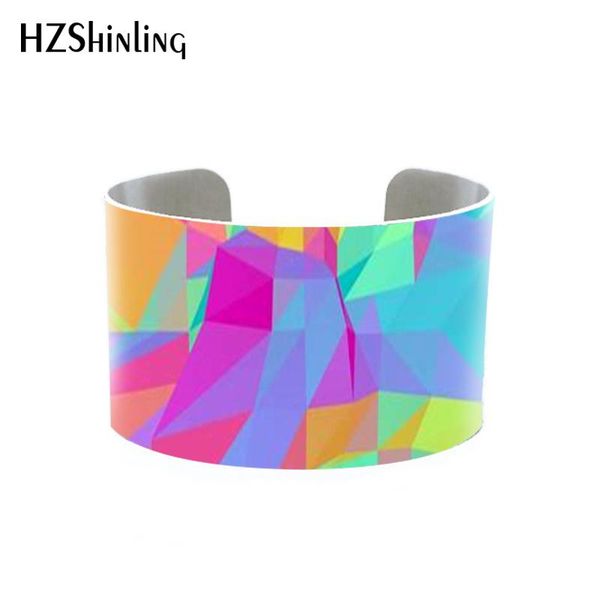

charm bracelets cool rainbow color stripe rotation colorful pos bracelet cuff designs bangle & gift for girls women, Golden;silver