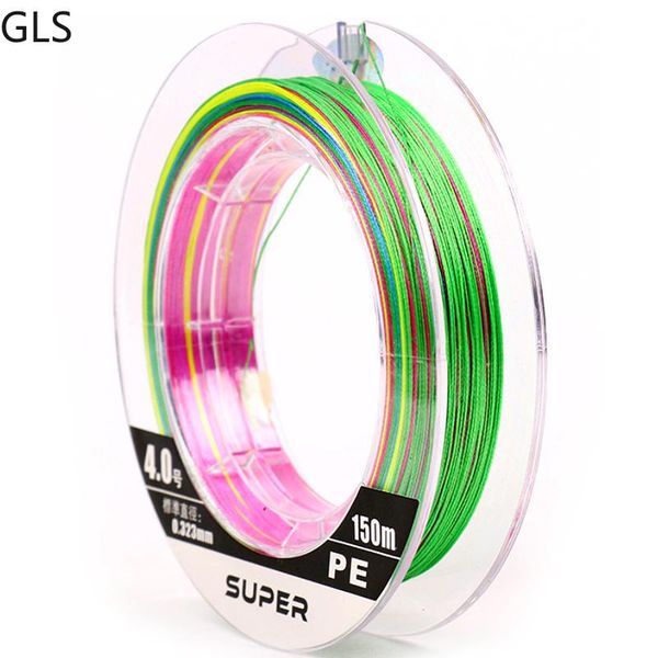 

braid line gls 4 strands/8 strands optional 150m fluorocarbon fishing multifilament 12-89lb weave tackle