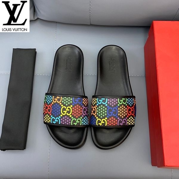 

luxury men sandals slippers slides sneakers loafers sandals designer fogi, Black