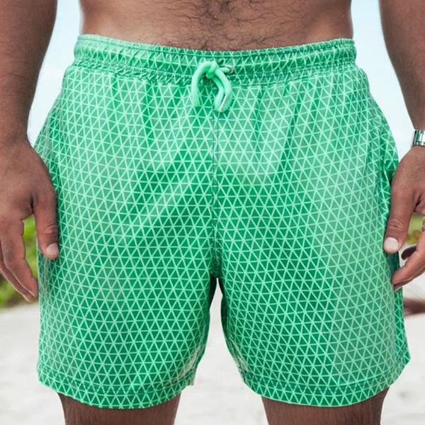 

summer mens swimming temperature-sensitive color-changing beach pants swim trunks color changing swimwear women's & capris, Black;white