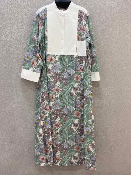 

casual dresses 2021 women fashion three-quarter sleeve round neck tie print dress 0607, Black;gray