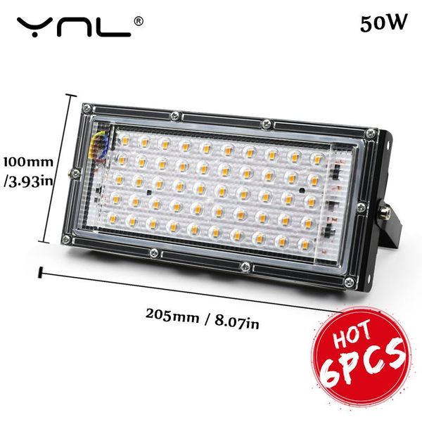 

floodlights 6pcs led flood light outdoor lighting 220v floodlight 50w waterproof reflector projecteur exterieur focus spotlight ip65 ac