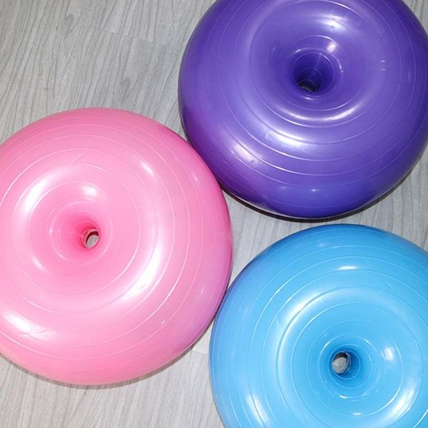

donut yoga ball thicken explosion-proof inflatable fitness with inflator bhd2 balls