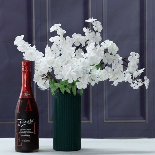 

decorative flowers & wreaths 1pc cherry blossoms artificial silk flower branch for diy floral arrangement material wedding party home decora