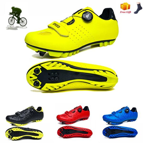 Sapatos MTB Men Mountain Bike Cycling Bicycle Sneakers Professional Auto-travando calçados respiráveis