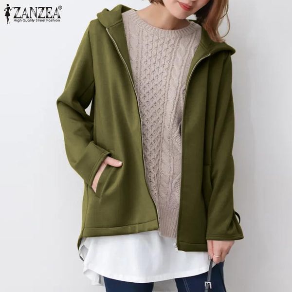 

women's jackets harajuku sweatshirts hoodies 2022 spring autumn long sleeve zip up outwears oversized casual solid coat 7, Black;brown