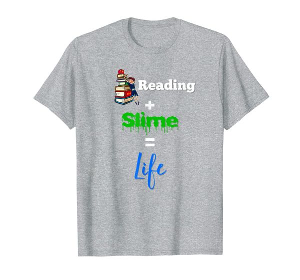 

slime for boys reading and slime is life t-shirt, White;black