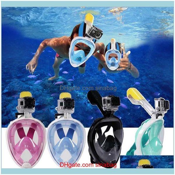 

masks snorkeling water sports & outdoorsswimming breath full face men surface snorkel scuba anti fog woman mask children diving equipment1 d