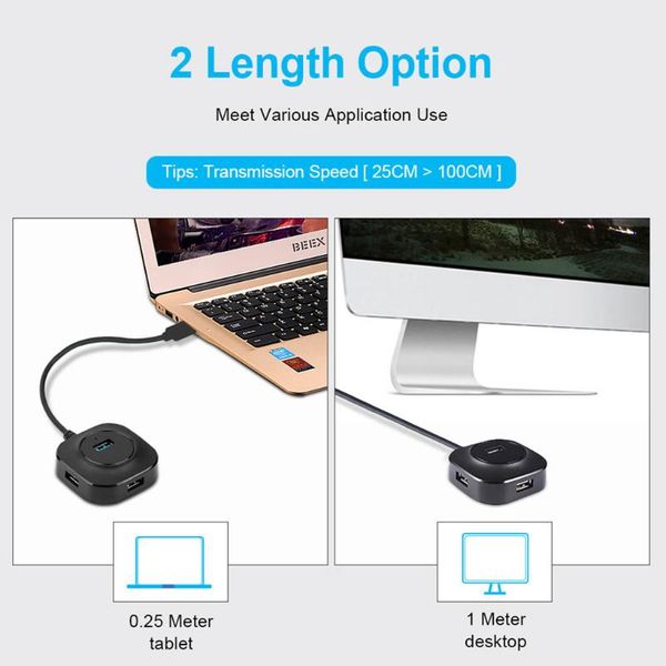 

hubs usb 2.0 hub splitter 4-port for pc laphigh speed round shape multi-port