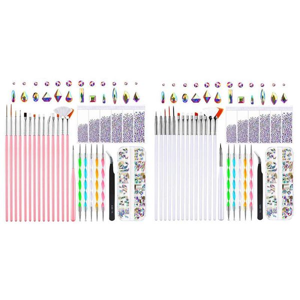 

nail art kits pen point tool manicure rhinestone pearl beads polish kit