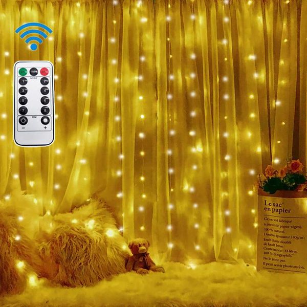 

strings led curtain light fairy string usb lights 8mode 3x3m 3x1m 3x2m garland for year christmas outdoor wedding home decor