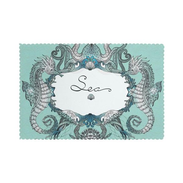 

mats & pads table drink placemats sea life coffee mug cup coasters 6 pcs non-slip