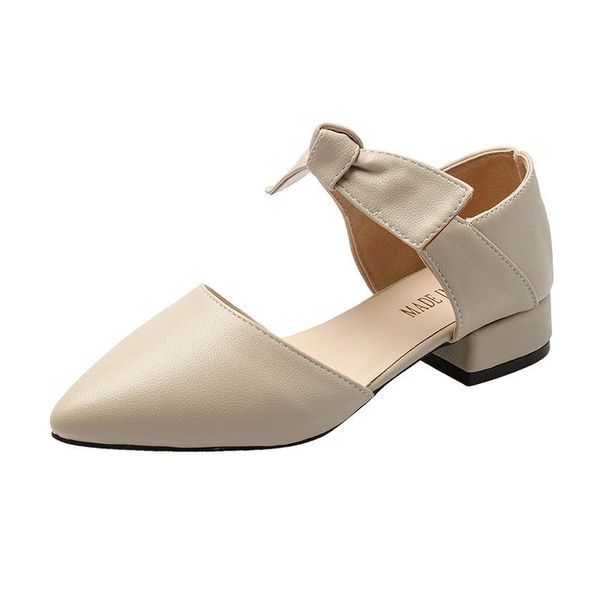 

dress shoes sandals women's high-heeled pointed bag with thick spring and summer 2021 students wild single high heels, Black