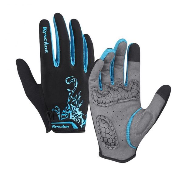 

cycling gloves full finger absorption non-slip breathable fitness sports touch screen winter outdoor, Black