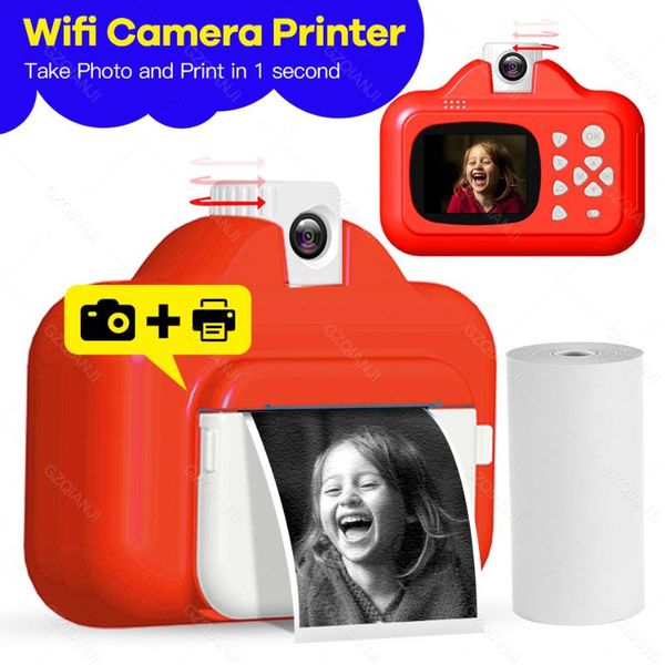 

copiers children camera instant print for kids 1080p hd with mini thermal po printer paper toys birthday gifts