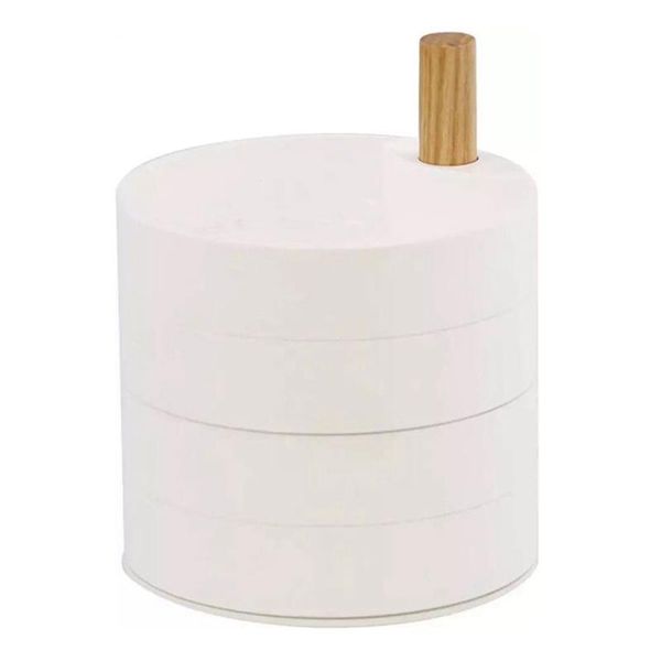 

storage boxes & bins display portable multilayer multifunctional solid organizer wooden jewelry cloakroom white box