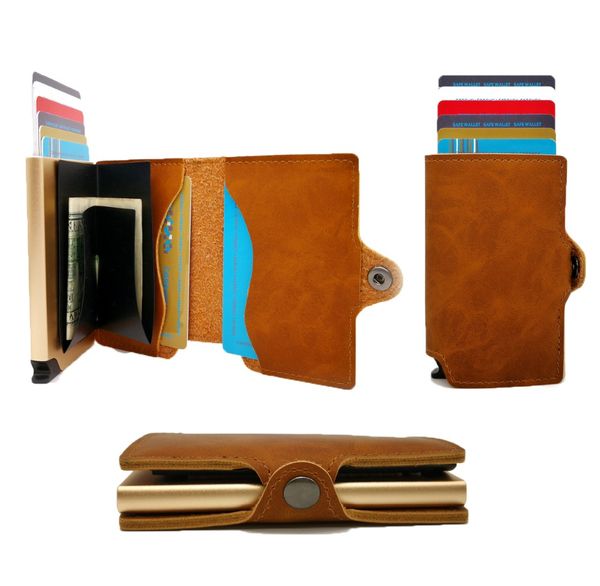 

men portable pocket id case minimalist rfid small wallets, Red;black