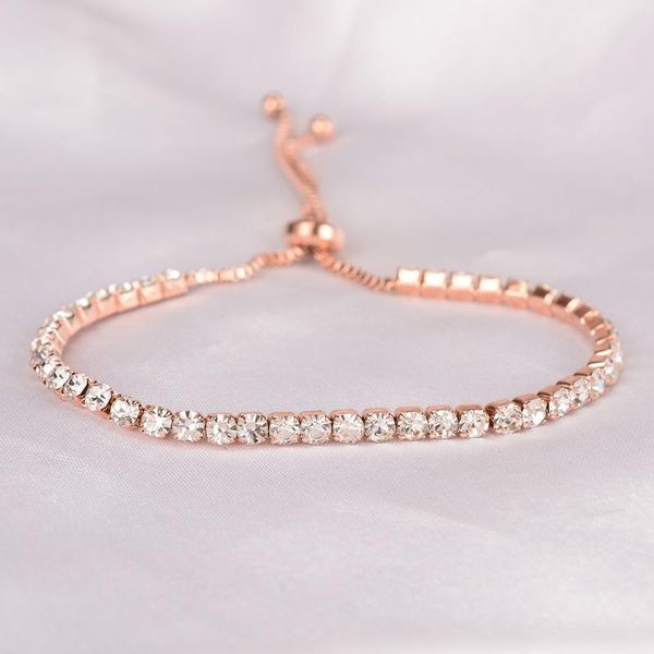 

stainless steel bracelet for women rhinestone hand chain hand accessories bracelet jewelry adjustable gift, Golden;silver