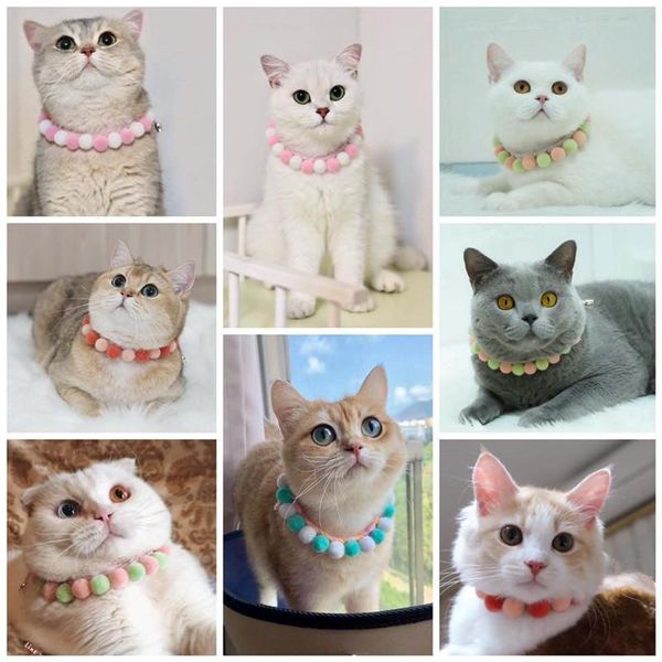 

pet cat accessories tie necklace handmade cute hair ball collar scarf dogs festival jewelry supplies grooming dog collars & leashes