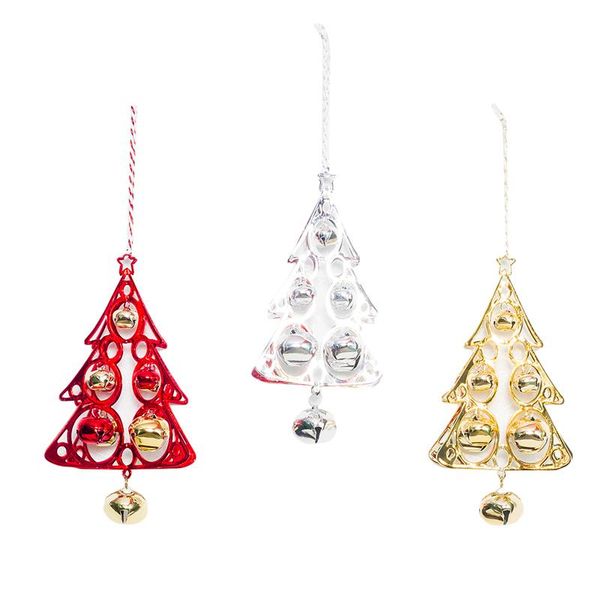 

christmas decorations tree shaped white golden red bell hanging pendant holiday party decor supplies gifts
