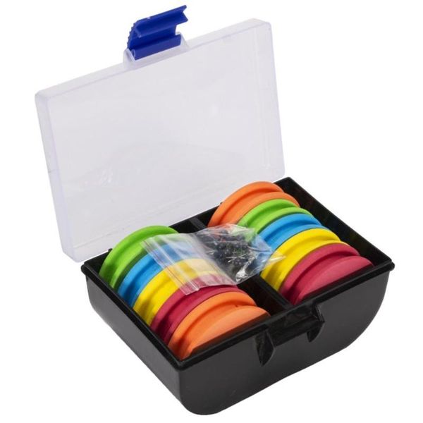 

10pcs/set foam spool round coil pins fishing line winder rig box storage set braid