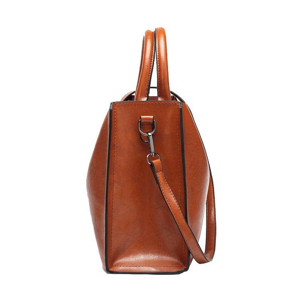 

evening bags arrival oil leather handbags for women large capacity casual female trunk tote shoulder bag ladies big crossbody