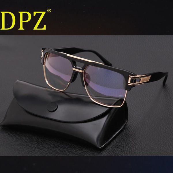

sunglasses dpz -selling steampunk double-beam men women retro square mach uv400 protective ditaeds sun glasses, White;black