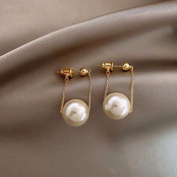 

dangle & chandelier fashion simple small pearl pendant earrings for women 2021 jewelry party unusual accessories, Silver