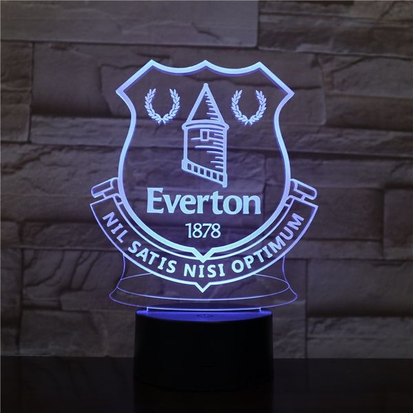 

football club logo 3d led night light projector usb desk lamp kid room nightlight smart phone control teenagers soccer fans gift