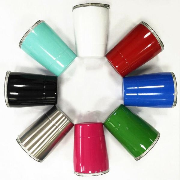 

8oz 12oz wine glasses beer mug stainless steel tumbler milk cup with straws