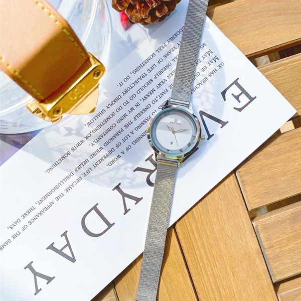 

wristwatches naviforce watch women creative stainless-steel mesh womens bracelet watches clock relogio feminino montre femm, Slivery;brown