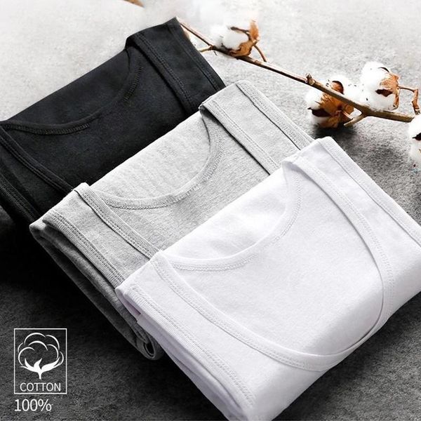 

gym vest men o neck cotton undershirt pack tank workout bodybuilding for male wrestling singlet undershirts, Black;brown