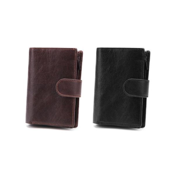 

wallets 1 piece genuine cow leather men wallet fashion coin pocket organizer wallects male card id hold passcard, Red;black