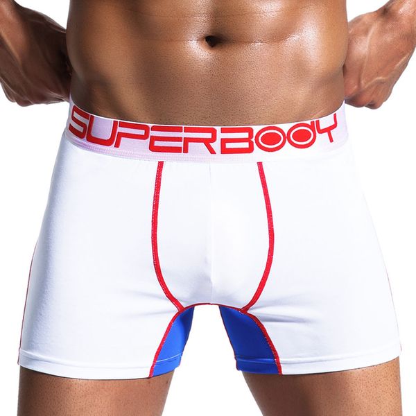 

men's underpants summer large mesh splicing boxers, Black;white
