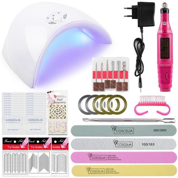 

nail set uv led lamp for manicure gel polish kit soak off art tools1