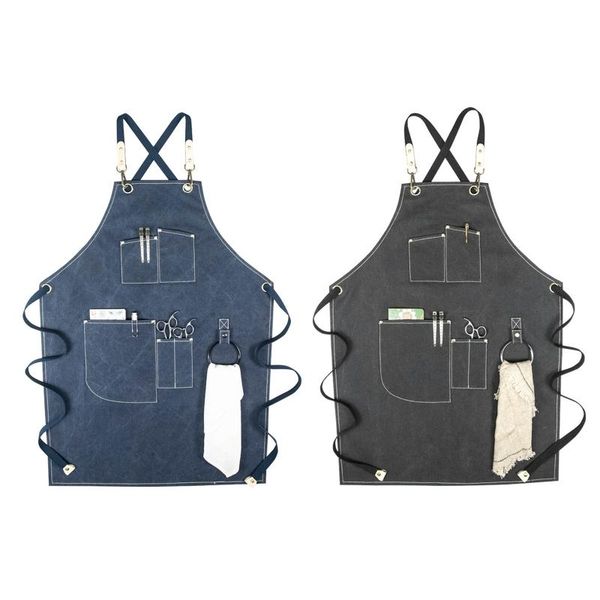 

chef apron cotton canvas cross back adjustable with cooking baking aprons d0ad