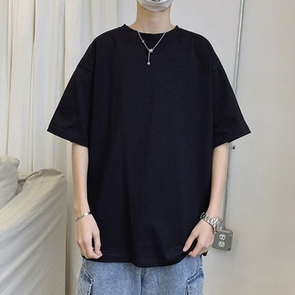 

t shirt men new arrival summer fashion casual short-sleeved slim men t-shirt brand casual t-shirts tees 210329, White;black