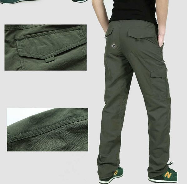 Pantaloni da trekking da esterno ad asciugatura rapida da uomo pantaloni da pesca estivi per arrampicata in montagna esercito Trekking Sport impermeabile Y0811