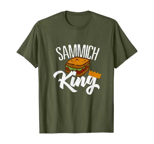 

king sandwich fathers day food diet chef artist bread shirt, White;black