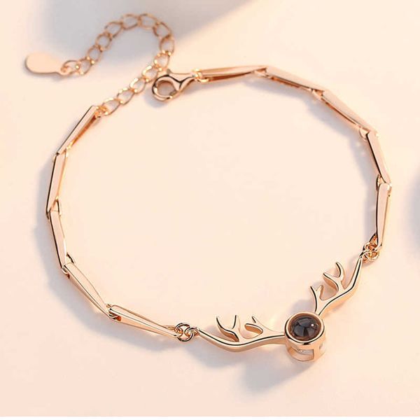 

fashion bracelet 100 languages i love you couple bracelet lover jewelry q0719, Black