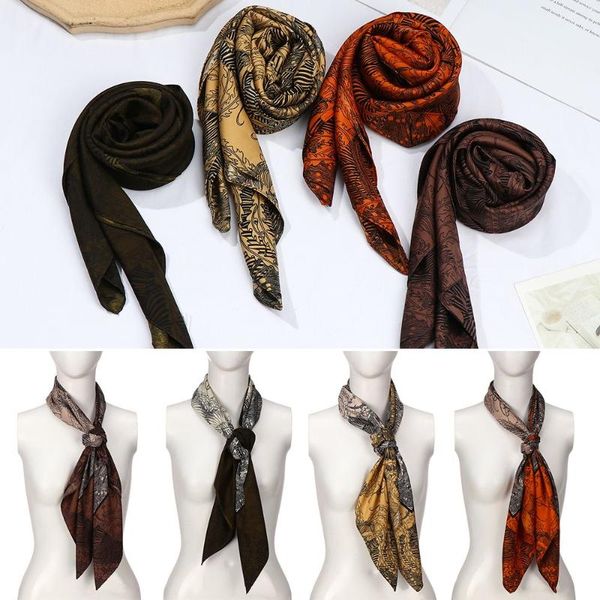 

scarves soft long female girl twill square scarf decoration accessories silk shawl, Blue;gray