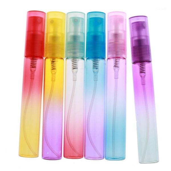 

storage bottles & jars empty 8ml perfume spray bottle gradient colorful mixing portable cosmetic packaging refillable glass mist 50pcs