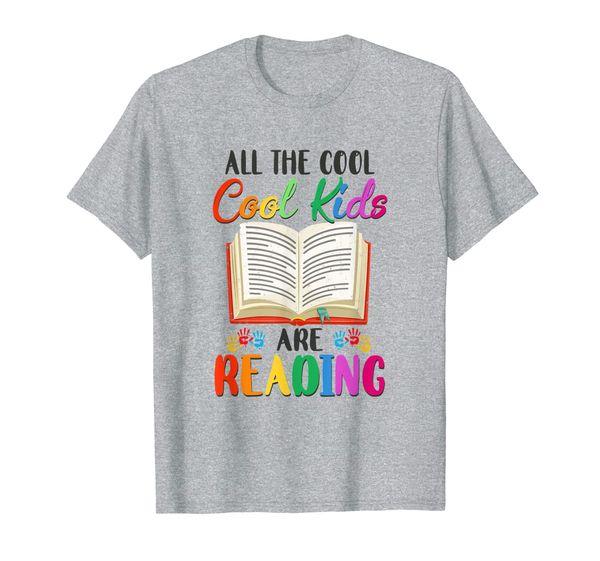 

all the cool kids are reading book lover gifts t-shirt, White;black