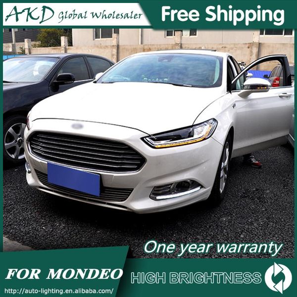 

other lighting system headlights for car mondeo fusion 2013-2021 drl daytime running light head lamp led bi xenon bulb fog lights acces