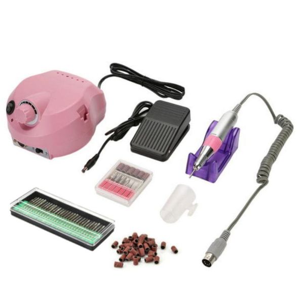 

nail drill & accessories electric nails manicure polishing tools kit professional machine 25000rpm care set eu plug