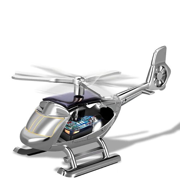 

smart home control solar powered helicopter figure pendants desk decor car accessories spice stick zinc alloy novelty toys for children gift