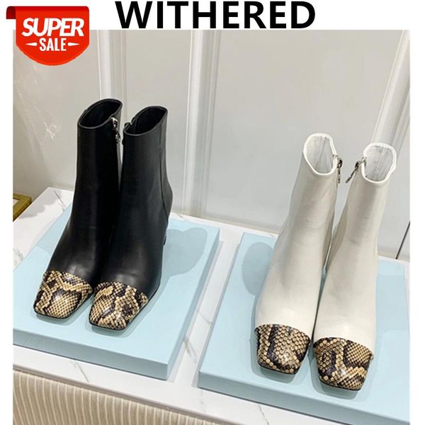 

withered winter boots women ins fashion blogger england cusp serpentine stitching high heel shoes woman botas mujer shoes women #ee5q, Black